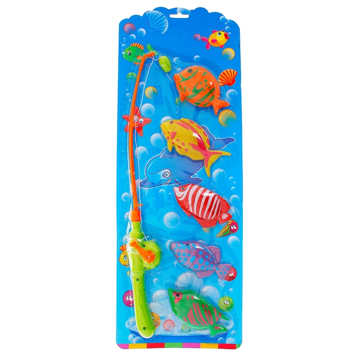 Рыбалка "Охота на рыбок", удочка, 5 рыбок