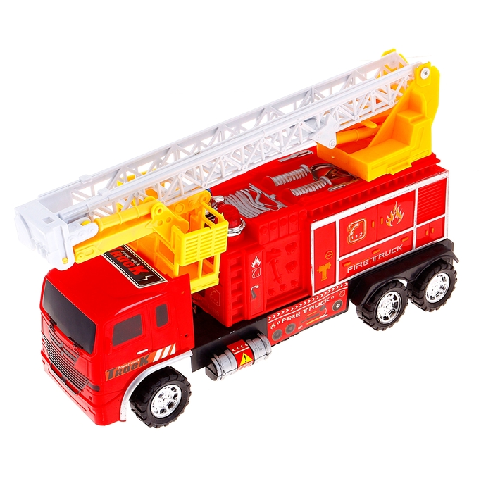 Машина инерционная "Пожарная бригада", цвета МИКС