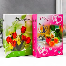 

Фотоальбом на 100 фото 10х15 см "Цветы" МИКС 16,5х12,5х5 см