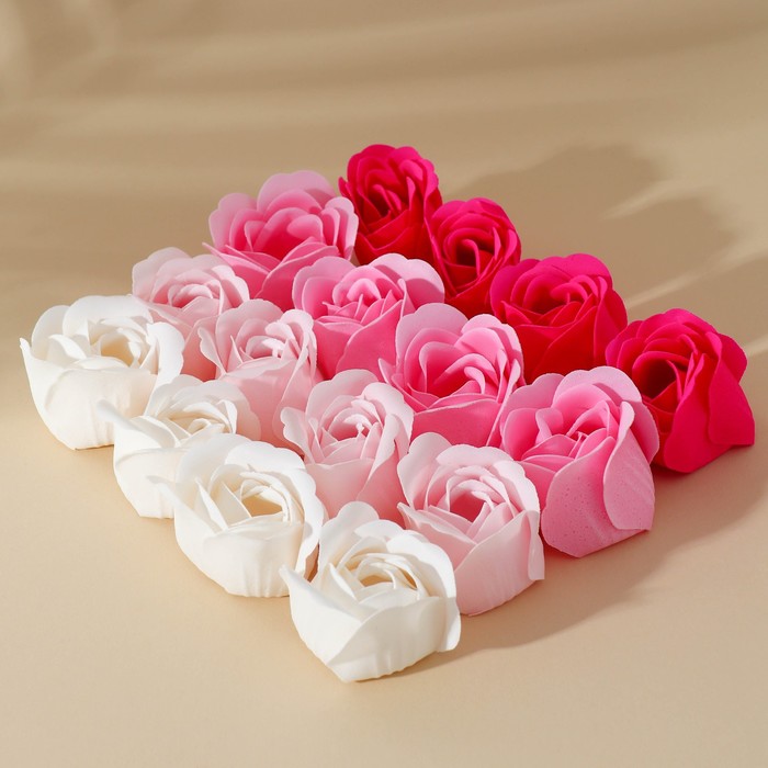 Мыло твердое лепестковое "Цвети от счастья", 16 шт, цвет розовый