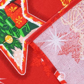 

Полотенце рогожка Новогодние звёзды, 40х75 см, красный, хлопок 100%, 160г/м2