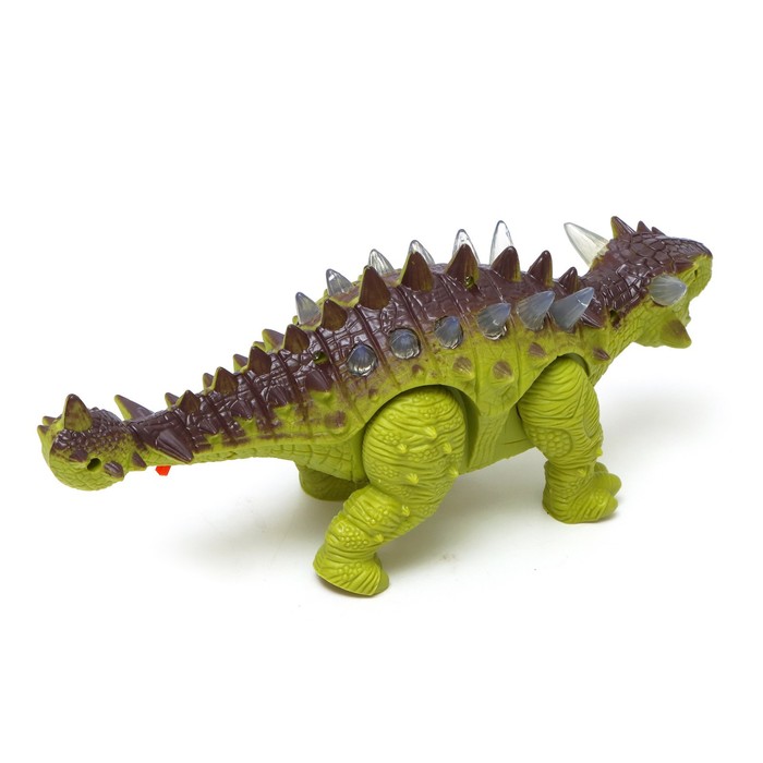 Динозавр «Анкилозавр» работает от батареек, световые и звуковые эффекты, цвет зелёный
