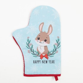 

Варежка-прихватка "Доляна" Winter hare 20х28 см, габардин, 35% х/л, 65% п/э, ватин 250 г/м2