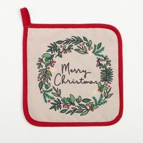 

Прихватка "Merry Christmas" 17х17 см, 35% х/л, 65% п/э, ватин 250 г/м2