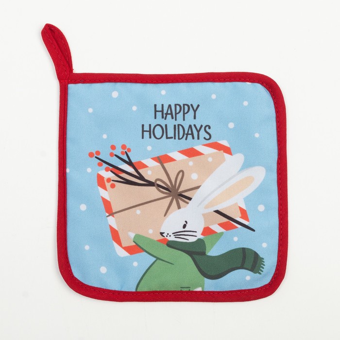 

Прихватка "Happy Holiday" 17х17 см, 35% х/л, 65% п/э, ватин 250 г/м2