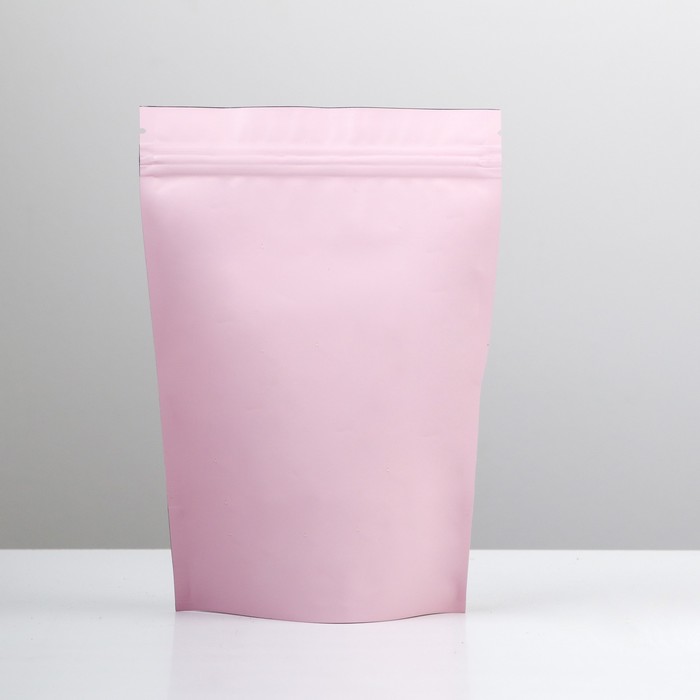 Пакет дой-пак, матовый,розовый, 14 х 20 х 4 см