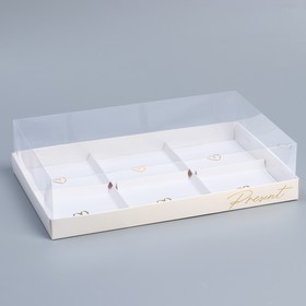 Коробка кондитерская для муссовых пирожных «Present», 27 х 17.8 х 6.5 см