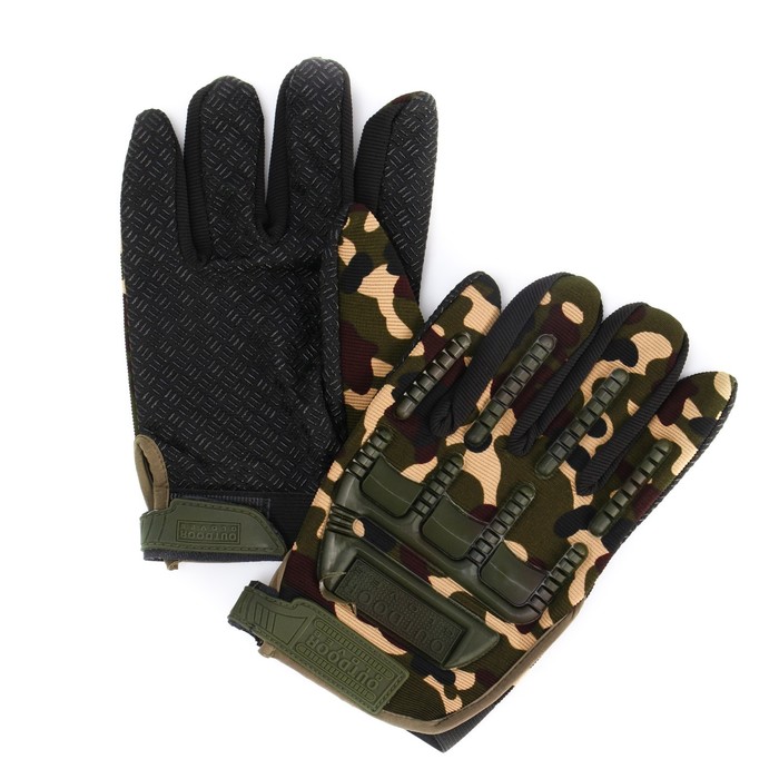 Перчатки тактические Storm tactic, XL, вставки пластик, камуфляж перчатки тактические storm tactic m ткань камуфляж