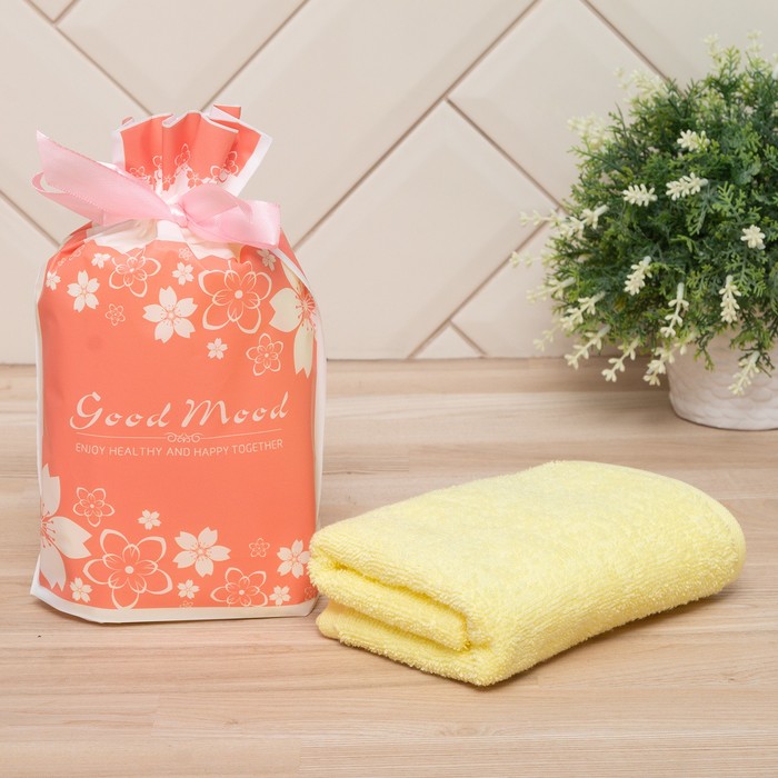 фото Полотенце в мешочке экономь и я "great mood" 30*60 см, 100% хлопок, 320 гр/м2