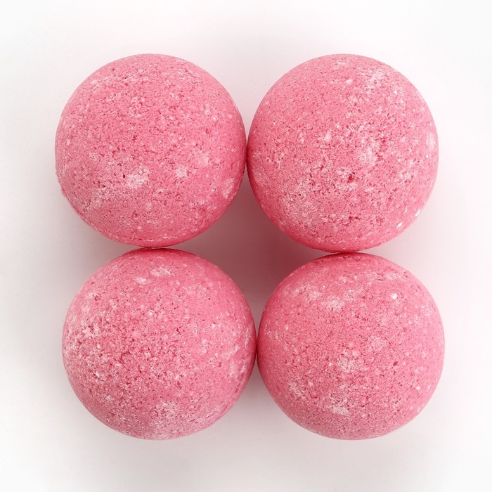 Набор бомбочек для ванны 4 шт х 40 г, аромат клубника
