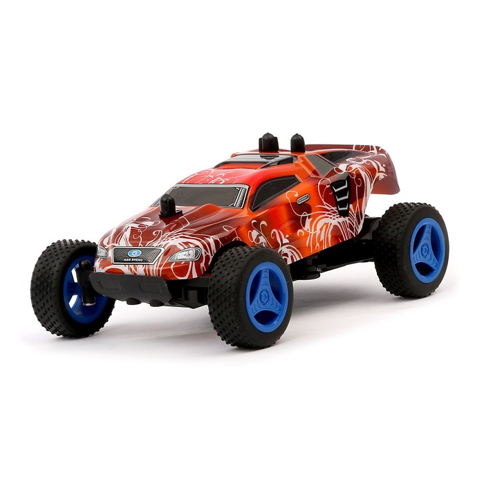 Машина радиоуправляемая "Багги", работает от батареек, цвета МИКС