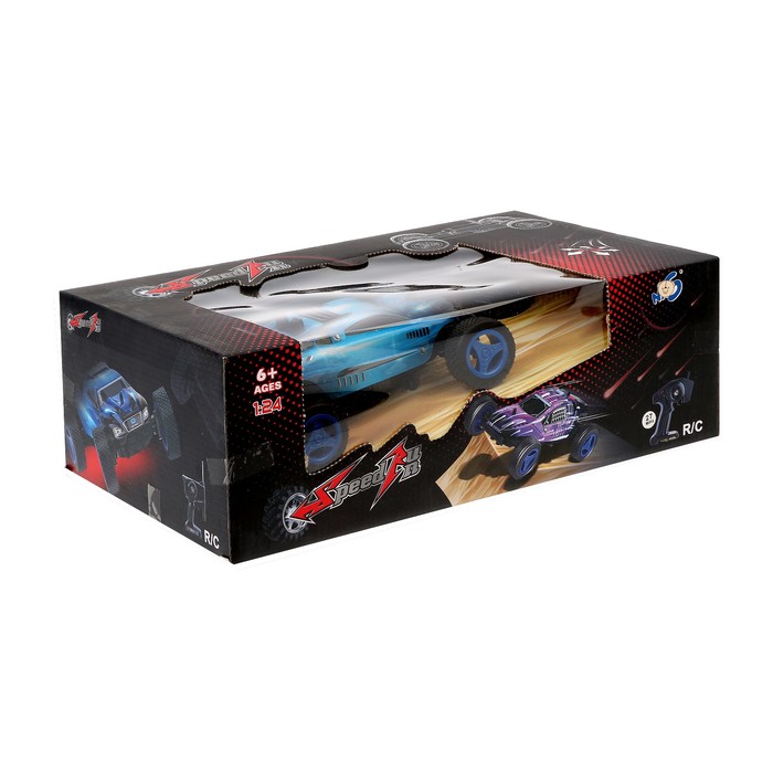 Машина радиоуправляемая "Багги", работает от батареек, цвета МИКС