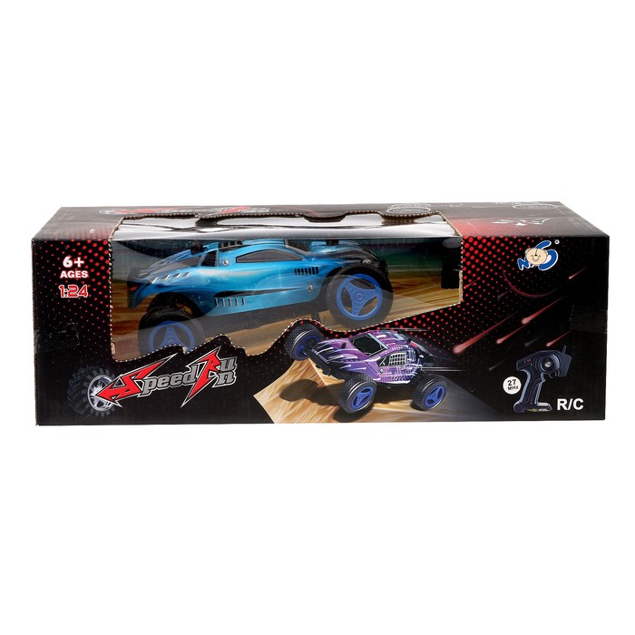 Машина радиоуправляемая "Багги", работает от батареек, цвета МИКС