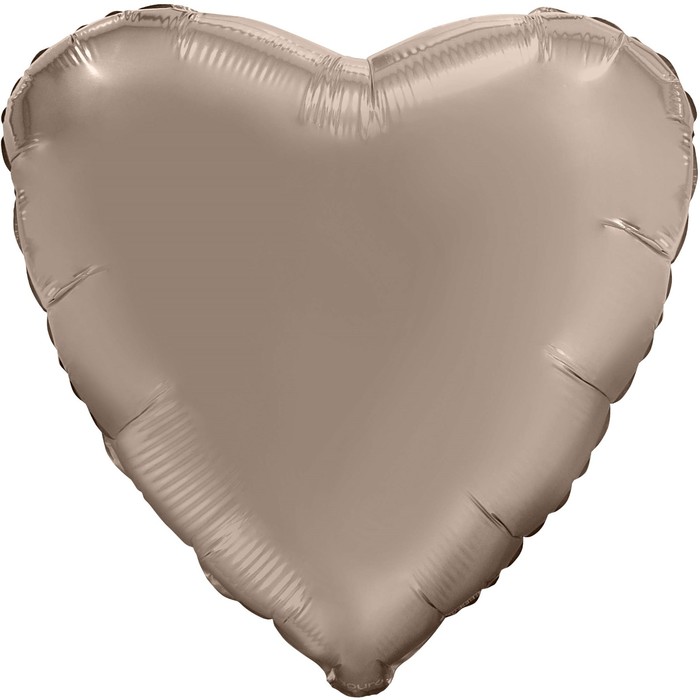 Шар фольгированный 30 «Мистик крем», сердце, индивидуальная упаковка
