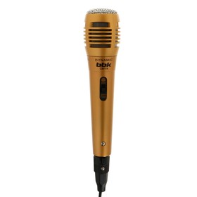 Микрофон BBK CM114, разъем 6.3/3.5 мм, 2.5м, цвет бронзовый Ош