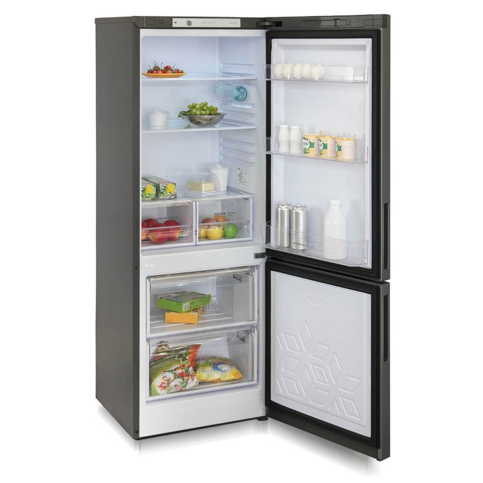 Холодильник "Бирюса" W6034, двухкамерный, класс А, 295 л, серый