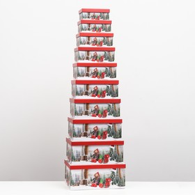 

Набор Коробок 10 в 1 "Новогодняя кукла" 37,5 х 29 х 16 - 19 х 13 х 7.5 см
