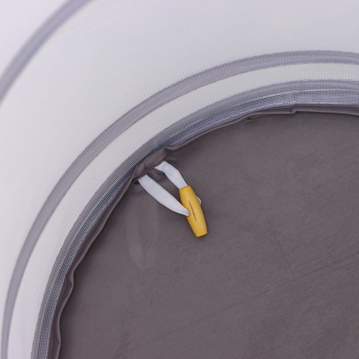 Корзина для белья складная Доляна, 35×35×43 см, цвет серый