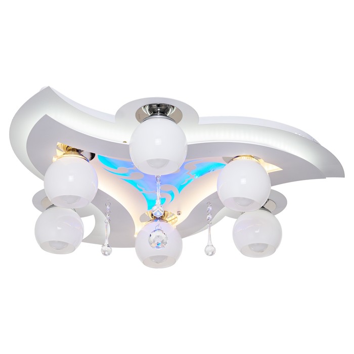 

Светильник ЭкономСвет 8437/6WT RC WT MIXLED, E27 6x40Вт, цвет белый