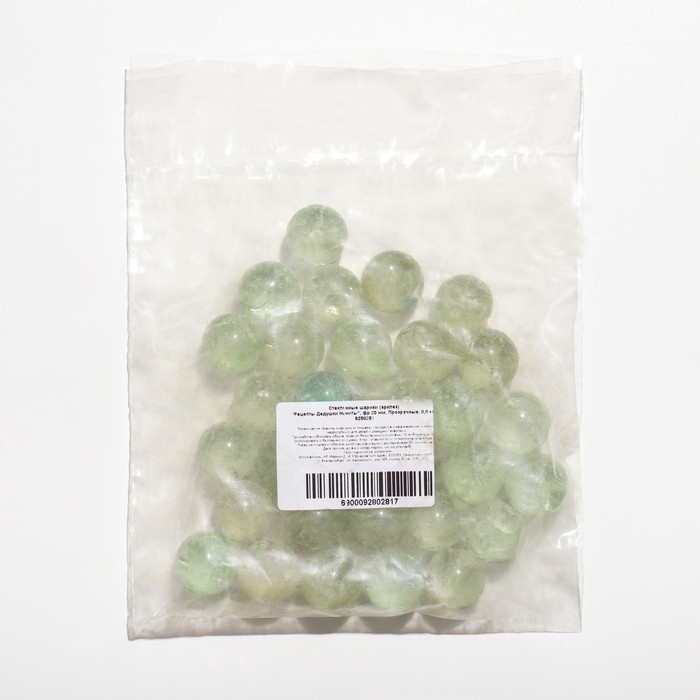 фото Стеклянные шарики (эрклез) "рецепты дедушки никиты", фр 20, зеленые, 0,5 кг