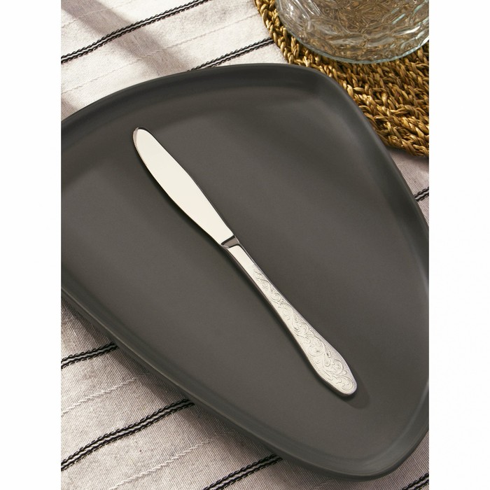 Нож столовый «Дубрава», h=21,5 см, толщина=2 мм нож детский столовый непоседа h 17 5 см толщина 2 мм цвет серебряный