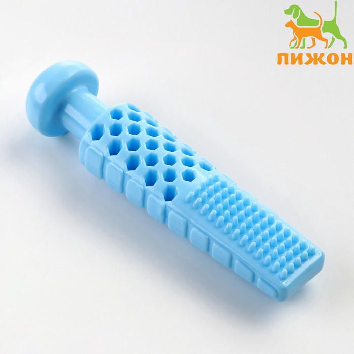 

Игрушка для собак "Башня", TPR, массажная, 14 х 2,8 см, голубая