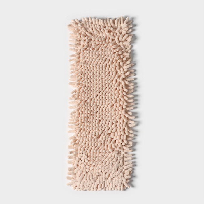 Насадка для плоской швабры Доляна «Пастель», 43×13 см, микрофибра букли, цвет бежевый