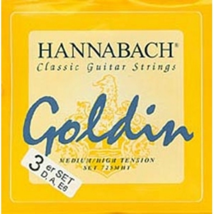 7257mht goldin комплект басовых струн 3шт для классической гитары карбон голдин hannabach Комплект басовых струн (3шт) для классической гитары7257MHT GOLDIN карбон/голдин