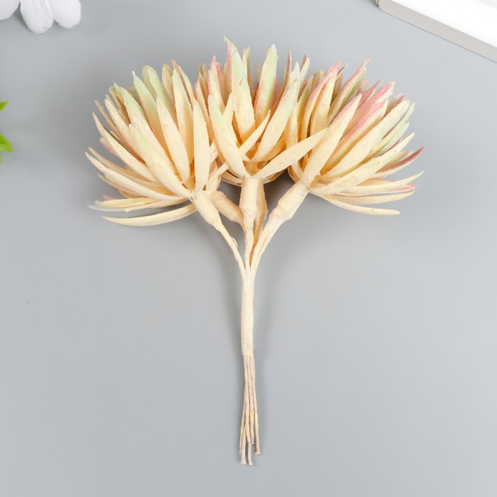 

Декор для творчества "Игольчатая астра" 1 букет=6 цветков карамельный 4х13 см