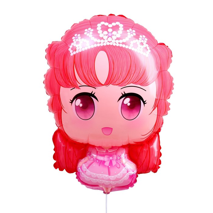 Шар фольгированный 25 «Милая куколка», розовое платье