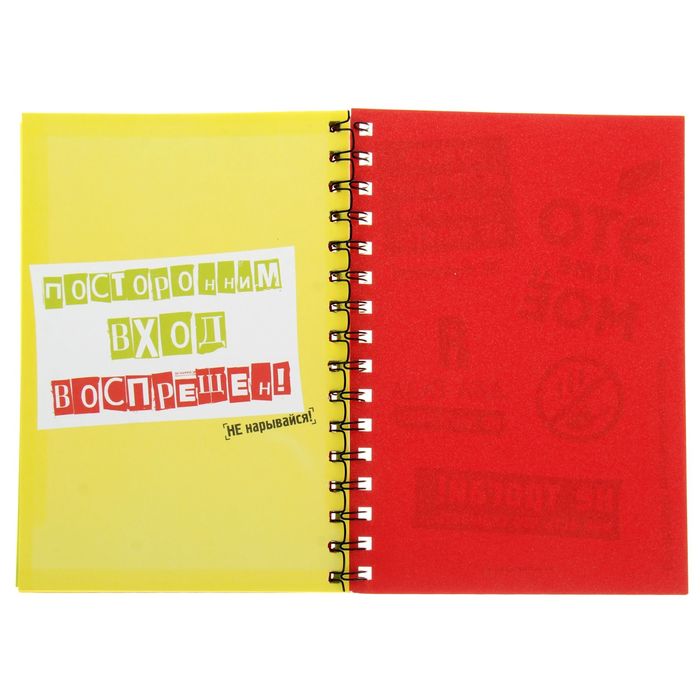 Ежедневник на гребне "Не трогай", твёрдая обложка, А5, 80 листов