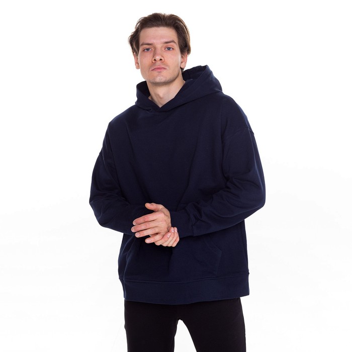 фото Худи мужское начёс, цвет тёмно-синий, размер 50 radi