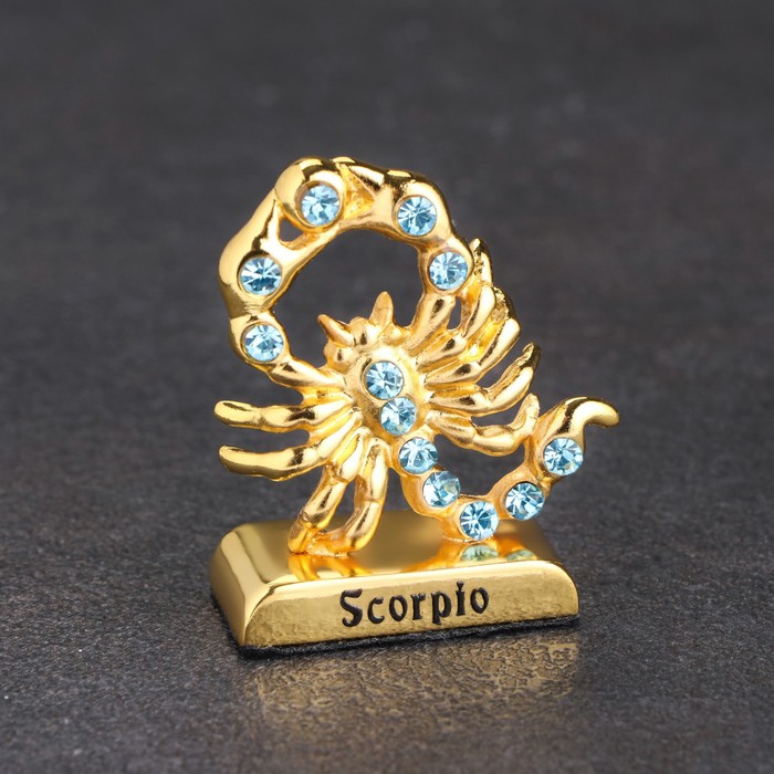 Сувенир знак зодиака Скорпион, с кристаллами брошь скорпион с кристаллами