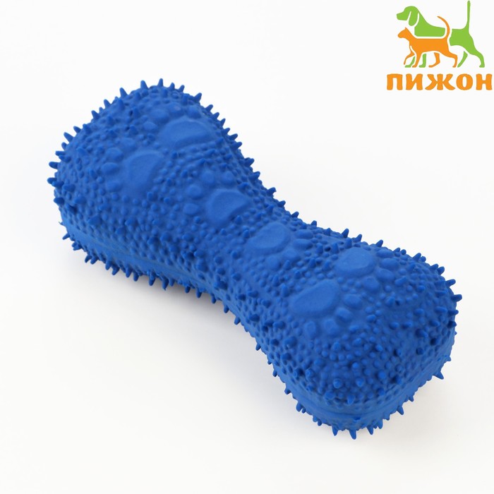 Игрушка пищащая для собак из латекса Кость, 13 см, синяя игрушка пищащая для собак из латекса кость 13 см синяя