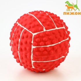 Игрушка пищащая для собак из латекса 'Волейбол', 7,5 см, розовая Ош