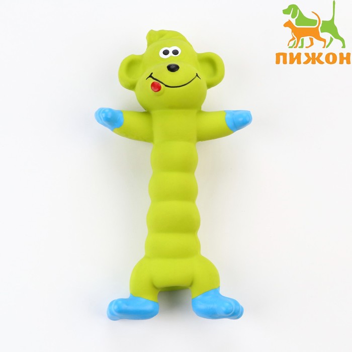 

Игрушка пищащая для собак из латекса "Обезьянка", 21 см, зелёная