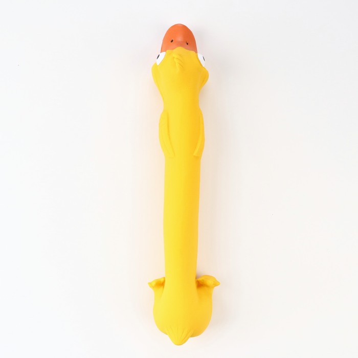 фото Игрушка пищащая для собак из латекса "утка", 27 см, жёлтая пижон