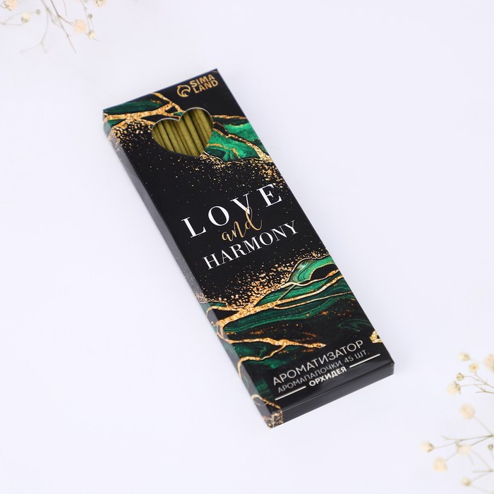 

Благовония аромапалочки «Love and harmony», 45 шт., аромат орхидея