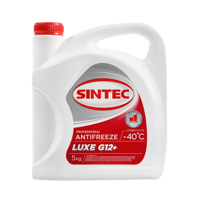 Антифриз Sintec Luxe красный G12+, 5 л антифриз sintec euro 40 с 5 л