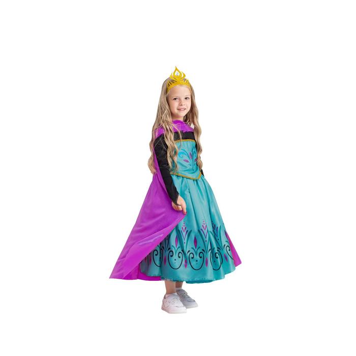 фото Карнавальный костюм "эльза", платье-трансформер, жакет, диадема, р.28, рост 110 см пуговка