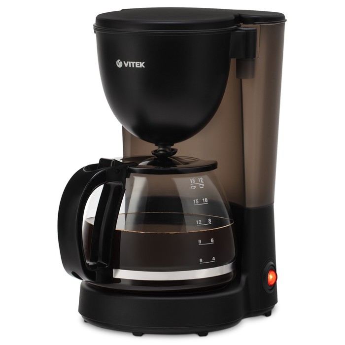 

Кофеварка Vitek VT-1500 MC, капельная, 600 Вт, 1.25 л, чёрная