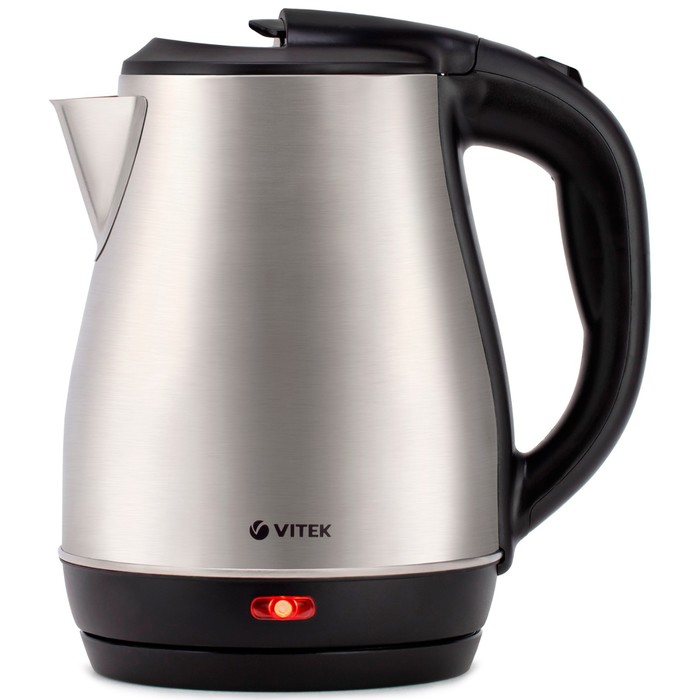 Чайник электрический Vitek VT-7057, металл, 1.8 л, 1850 Вт, серебристо-чёрный