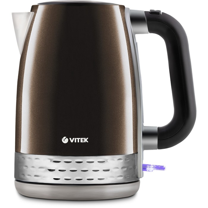 Чайник электрический Vitek VT-7066, металл, 1.7 л, 2200 Вт, цвет бронза