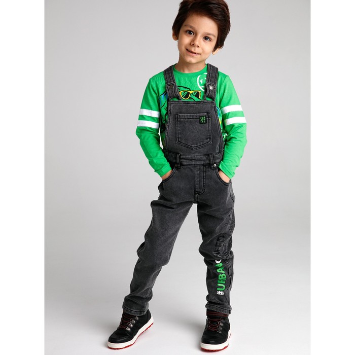 фото Джинсовый комбинезон для мальчика, рост 104 см playtoday