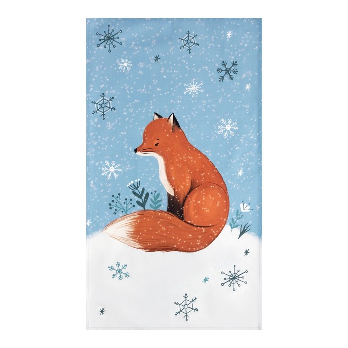 

Полотенце Этель Snow fox 40х73 см, 100% хл, саржа 190 гр/м2