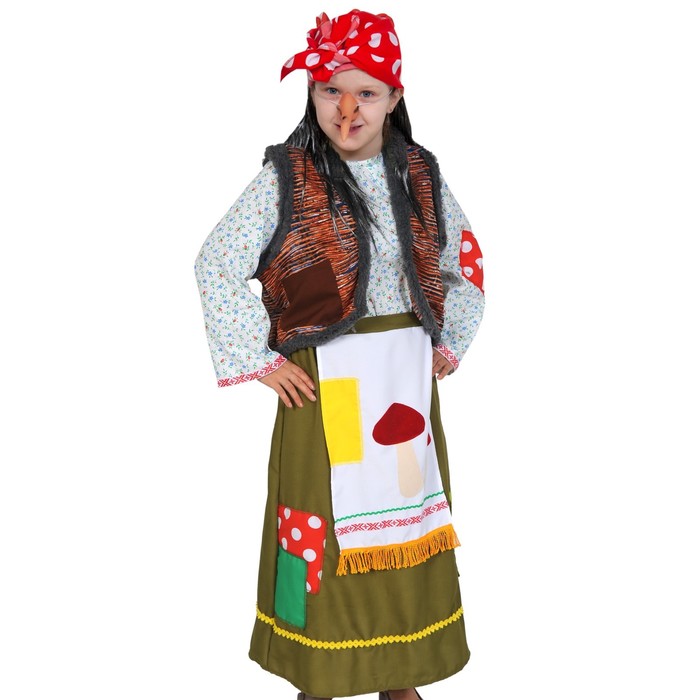 Карнавальный костюм «Баба-Яга дремучая», р. M, рост 128-134 см костюм баба яга дремучая 13114 52 54