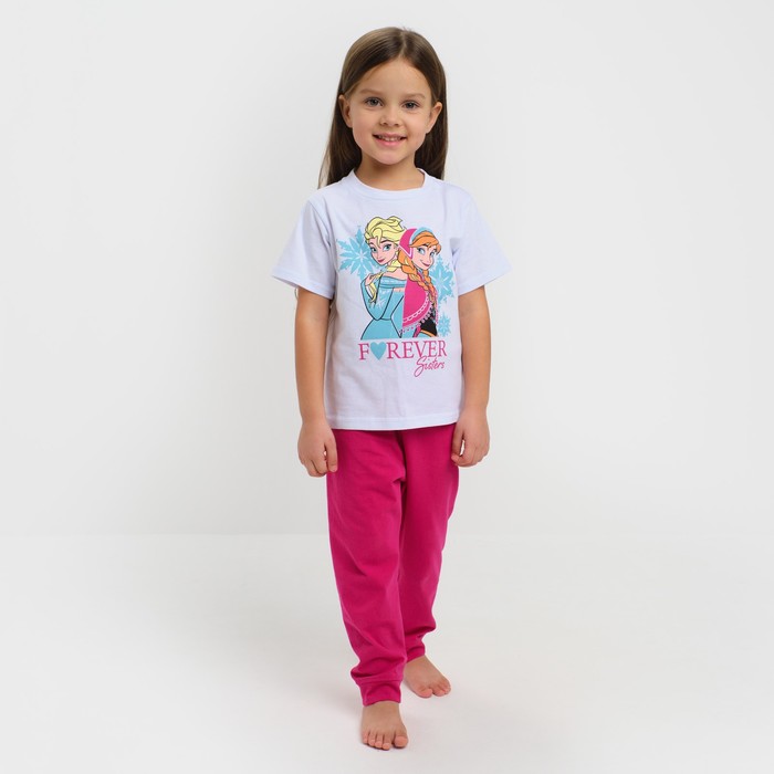 Комплект для девочки (футболка, брюки) «Холодное сердце», Disney, рост 110-116 (32)