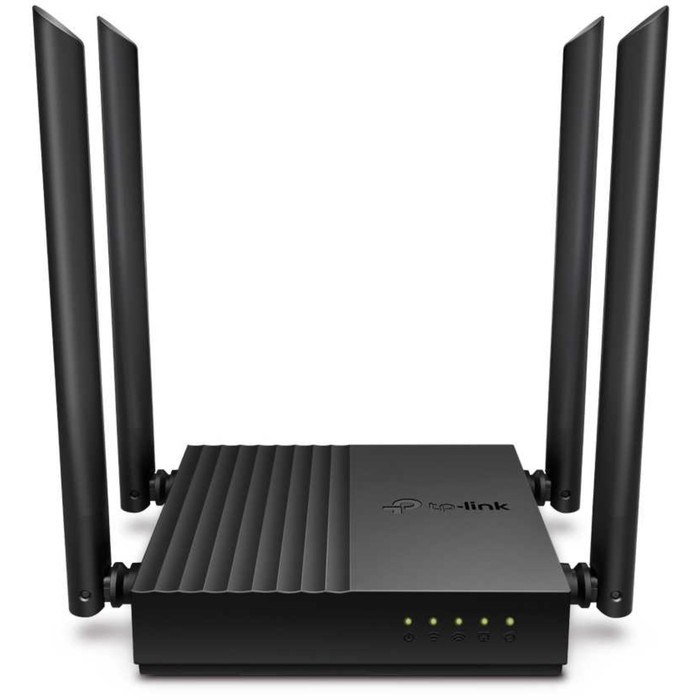 Wi-Fi роутер TP-Link Archer C64, 1167 Мбит/с, 4 порта 1000 Мбит/с, чёрный роутер беспроводной tp link archer c80 ac1900 1000 мбит с 4 порта чёрный