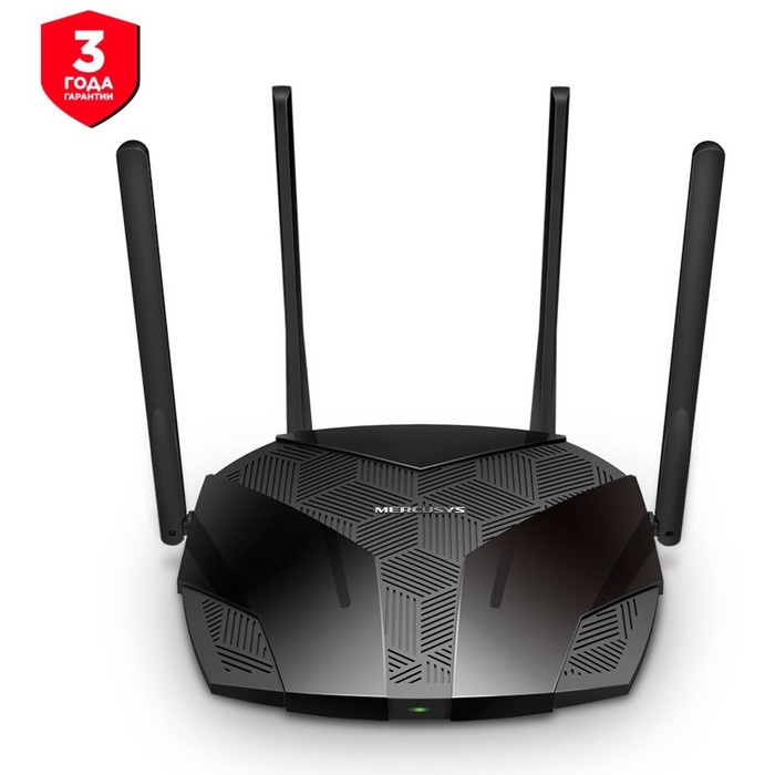 

Wi-Fi роутер Mercusys MR70X, 1775 Мбит/с, 3 порта 1000 Мбит/с, чёрный