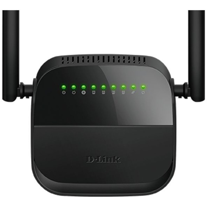 Wi-Fi роутер D-Link DSL-2750U (DSL-2750U/R1A), 300 Мбит/с, 4 порта 100 Мбит/с, чёрный